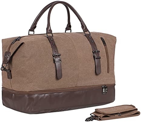 Сумка Weekender холста водоустойчивая всю ночь Totes свертывая вещевой мешок