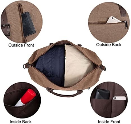 Сумка Weekender холста водоустойчивая всю ночь Totes свертывая вещевой мешок