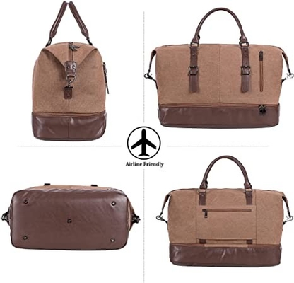 Сумка Weekender холста водоустойчивая всю ночь Totes свертывая вещевой мешок