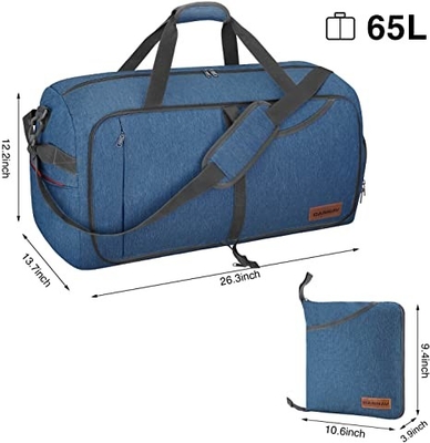 сумка Weekender Duffel перемещения 65l складная для разрыва женщин людей водоустойчивого устойчивого