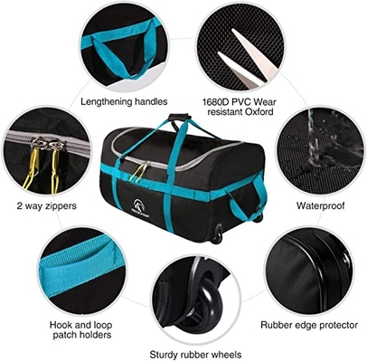 Складная сумка Duffle с колесами 85l 120l 140l 1680d Оксфордом складным