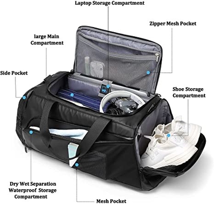 Сумка водоустойчивого Weekender перемещения сумок Duffle спорт ночная с отсеком ботинка