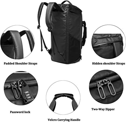 Сумка водоустойчивого Weekender перемещения сумок Duffle спорт ночная с отсеком ботинка