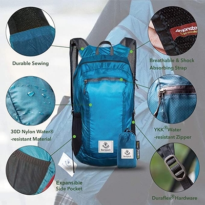Пешее Daypack облегченное Packable укладывает рюкзак водостойкий материал 70L Оксфорда