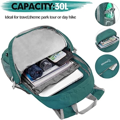 пеший туризм 30l Packable укладывает рюкзак водостойкий легковес складной