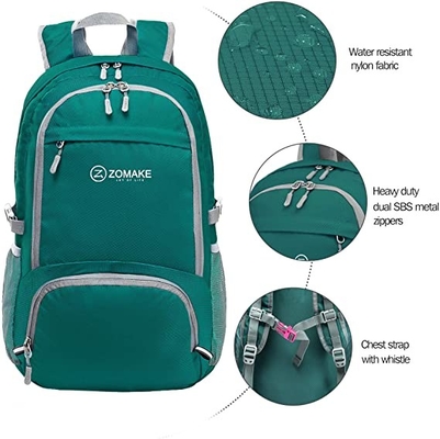 пеший туризм 30l Packable укладывает рюкзак водостойкий легковес складной