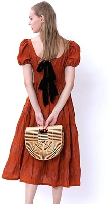 Сумки Tote бамбуковой сумки женщин OEM Handmade выстеганные