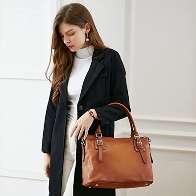 Satchel тела портмона женщин ODM неподдельная кожаная сумка Tote ручки взаимного верхняя