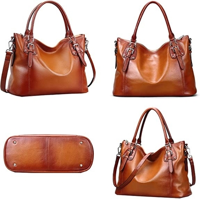 Satchel тела портмона женщин ODM неподдельная кожаная сумка Tote ручки взаимного верхняя