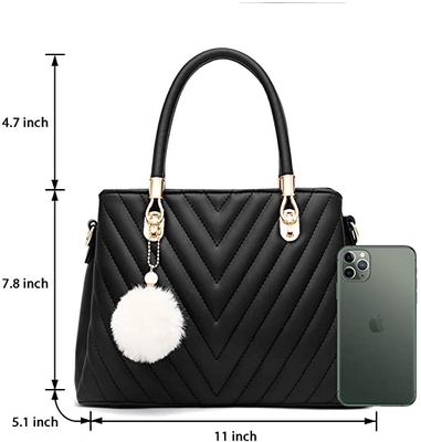 Satchel ручки роскошной сумки кожаных женщин Pu моды верхний